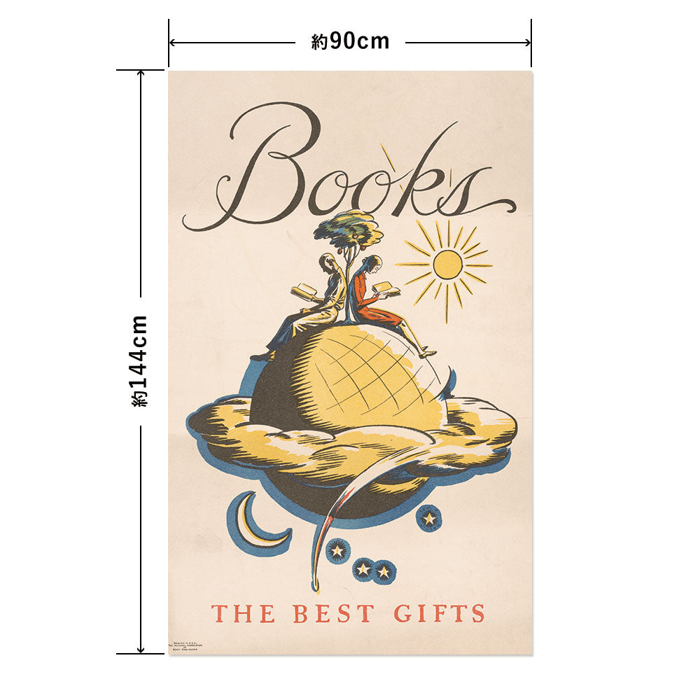 Hattan Art Poster ハッタンアートポスター Books, the best gifts / HP-00332 LLサイズ(90cm×144cm)