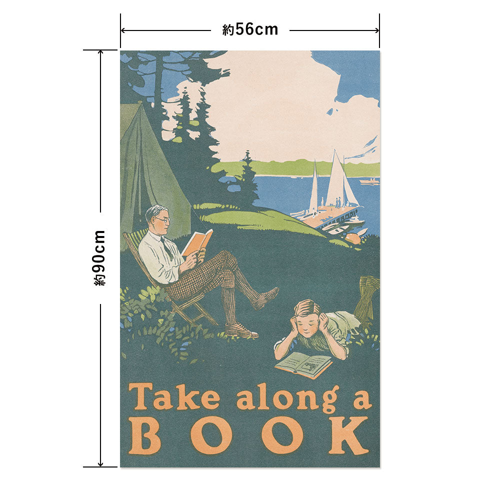 Hattan Art Poster ハッタンアートポスター Take along a book / HP-00335 Lサイズ(56cm×90cm)