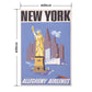 Hattan Art Poster ハッタンアートポスター New York - Allegheny Airlines / HP-00340 Lサイズ(60cm×90cm)