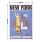 Hattan Art Poster ハッタンアートポスター New York - Allegheny Airlines / HP-00340 LLサイズ(90cm×134cm)