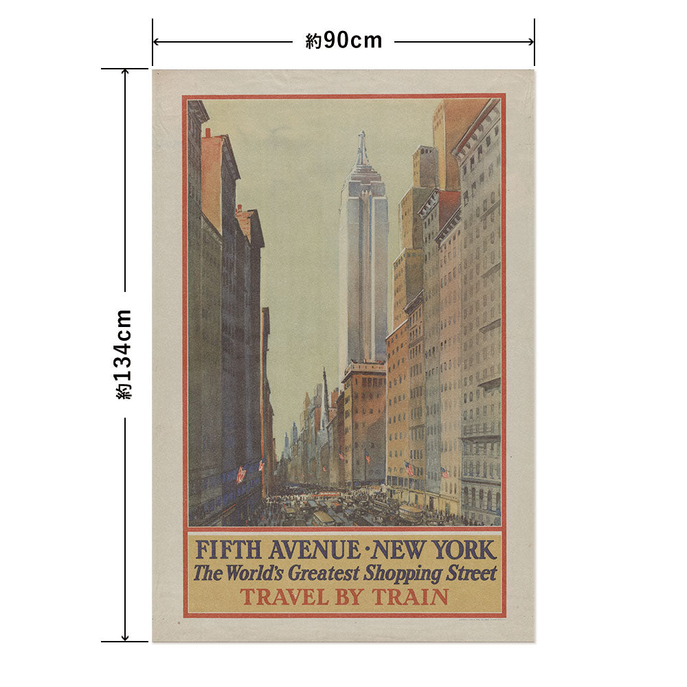 Hattan Art Poster ハッタンアートポスター Fifth Avenue, New York/ HP-00341 LLサイズ(90cm×134cm)