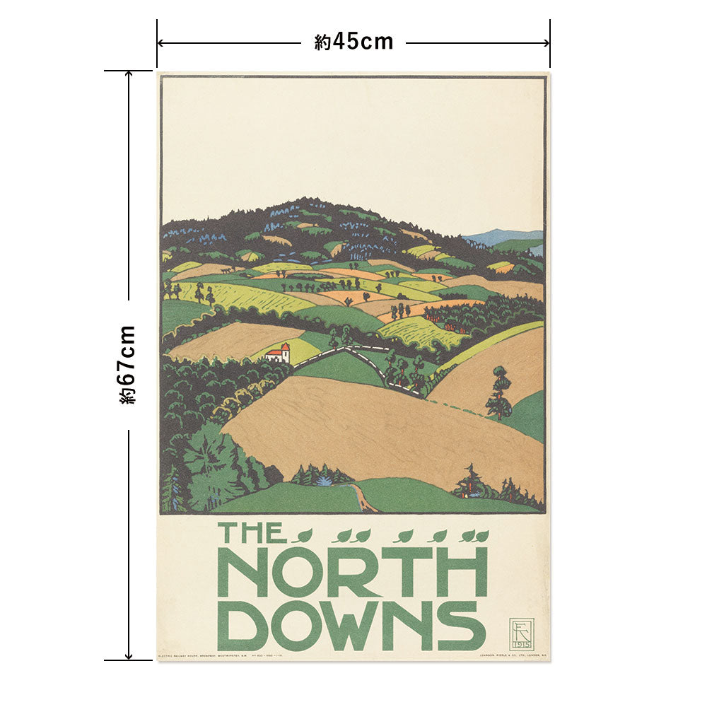 Hattan Art Poster ハッタンアートポスター The North Downs, London Underground / HP-00350 Mサイズ(45cm×67cm)