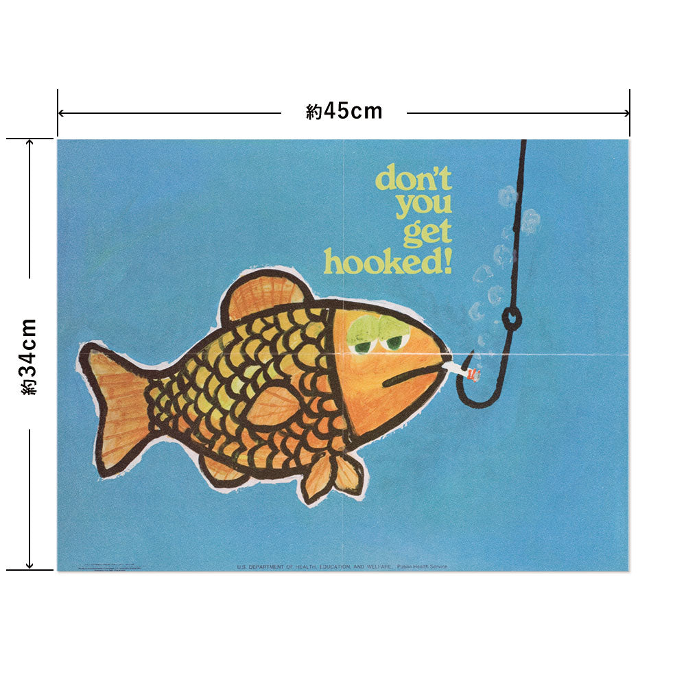 Hattan Art Poster ハッタンアートポスター Don’t you get hooked! / HP-00464 Sサイズ(45cm×34cm)