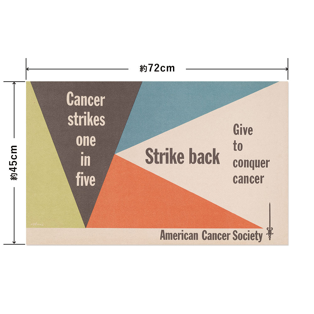 Hattan Art Poster ハッタンアートポスター Strike back – give to conquer cancer / HP-00466 Mサイズ(72cm×45cm)