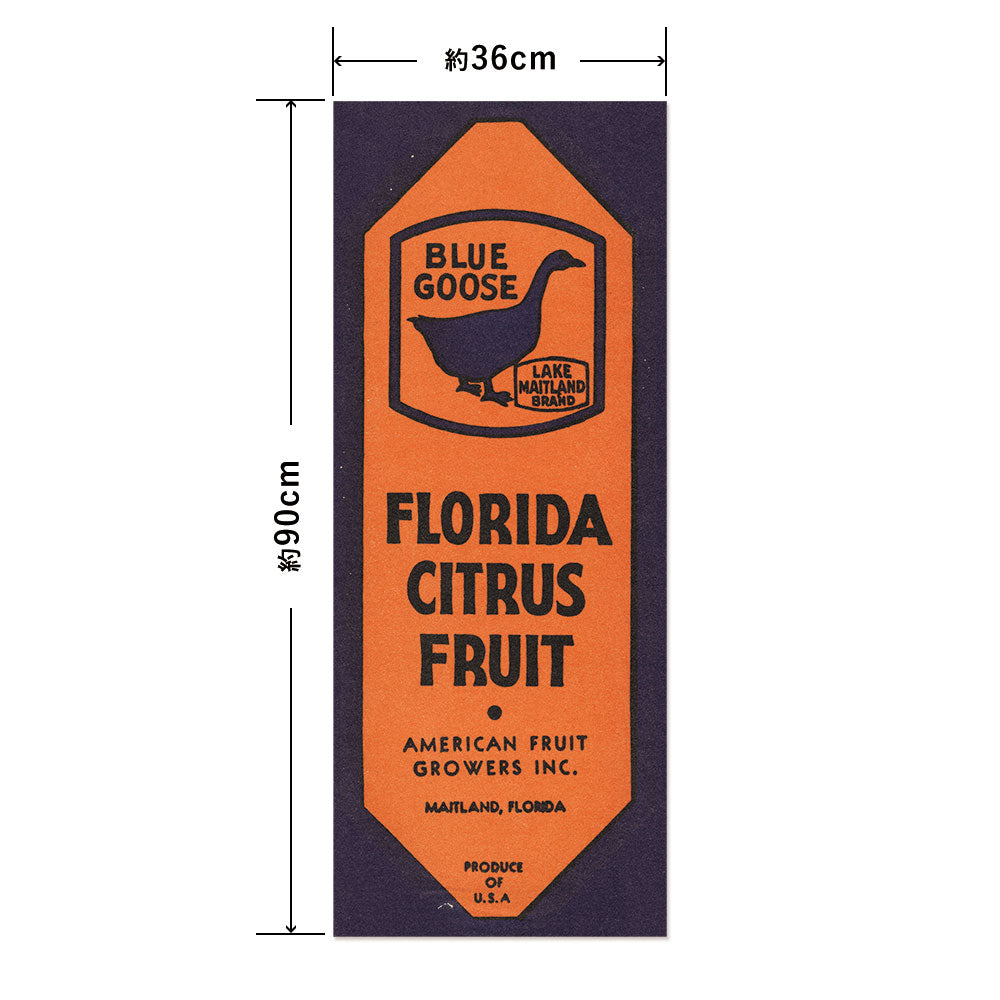 Hattan Art Poster ハッタンアートポスター Blue Goose Florida Citrus Fruit Label / HP-00479 Lサイズ(36cm×90cm)