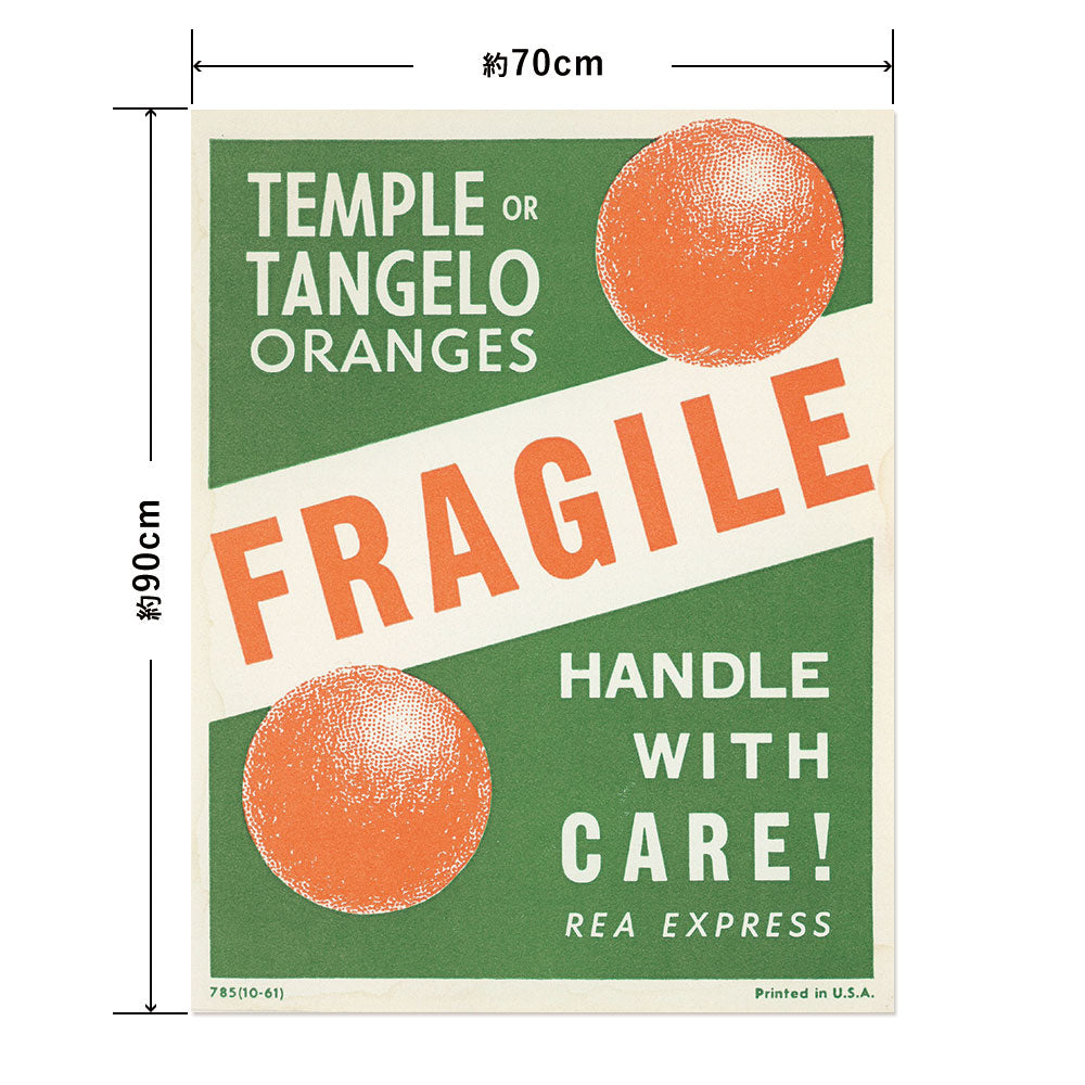 Hattan Art Poster ハッタンアートポスター REA Express ‘Fragile’ Oranges Labe / HP-00480 Lサイズ(70cm×90cm)