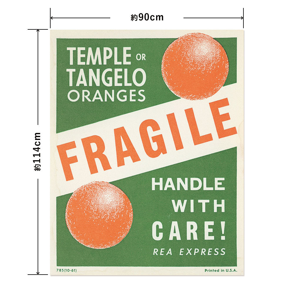 Hattan Art Poster ハッタンアートポスター REA Express ‘Fragile’ Oranges Labe / HP-00480 LLサイズ(90cm×114cm)