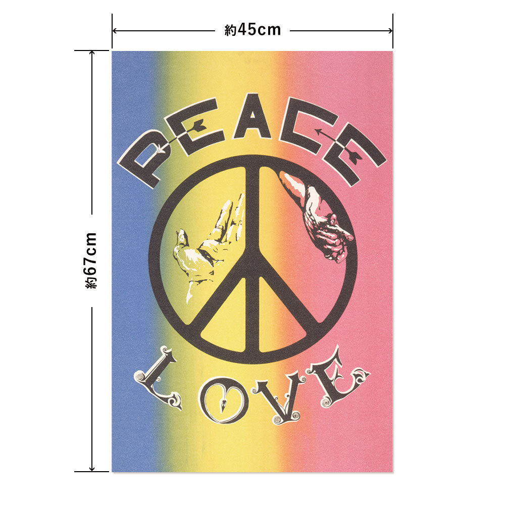 Hattan Art Poster ハッタンアートポスター Peace, love / HP-00482 Mサイズ(45cm×67cm)