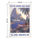 Hattan Art Poster ハッタンアートポスター Fly to South Sea isles via Pan American  / HP-00495  Mサイズ(45cm×67cm)