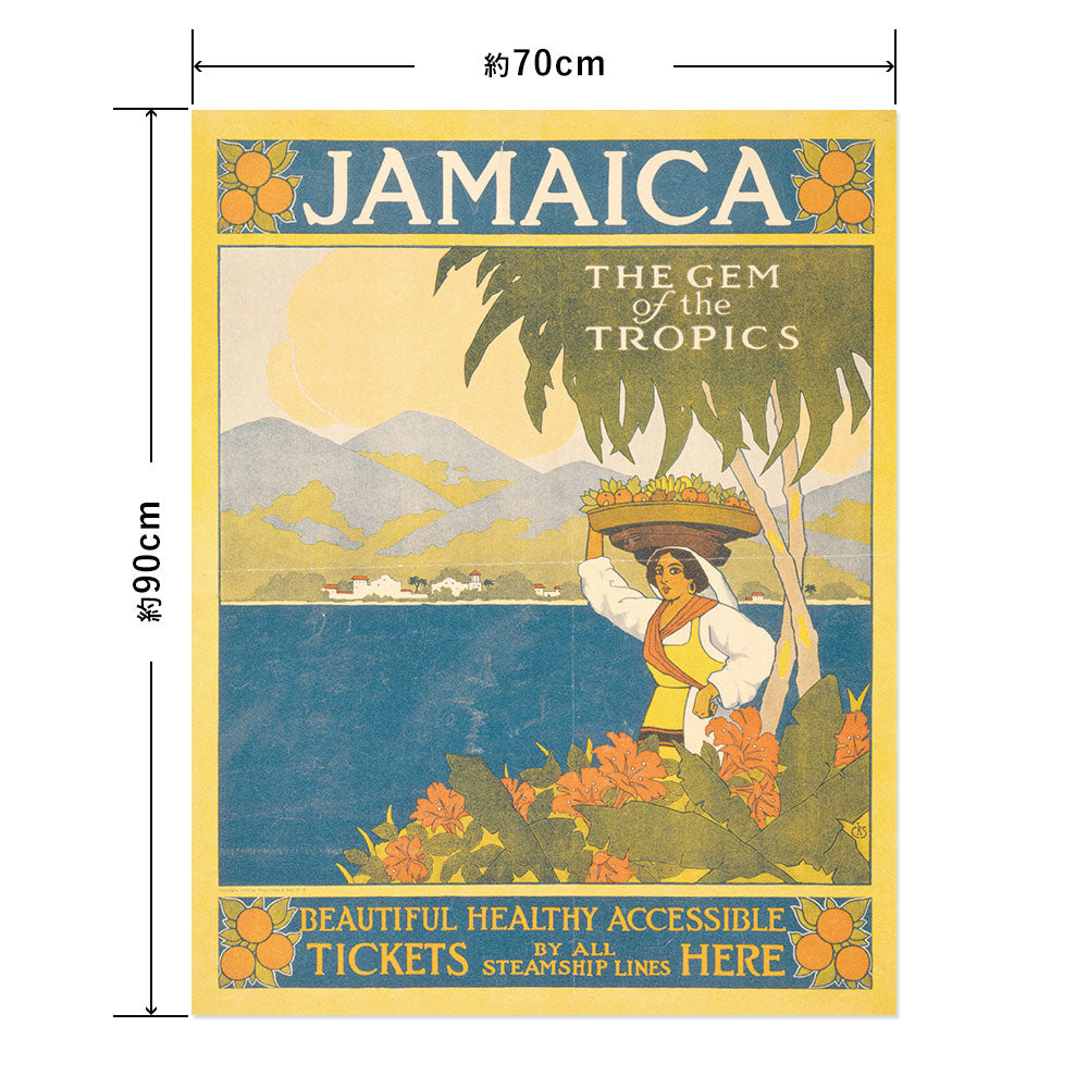 Hattan Art Poster ハッタンアートポスター Jamaica, the gem of the tropics  / HP-00497  Lサイズ(70cm×90cm)