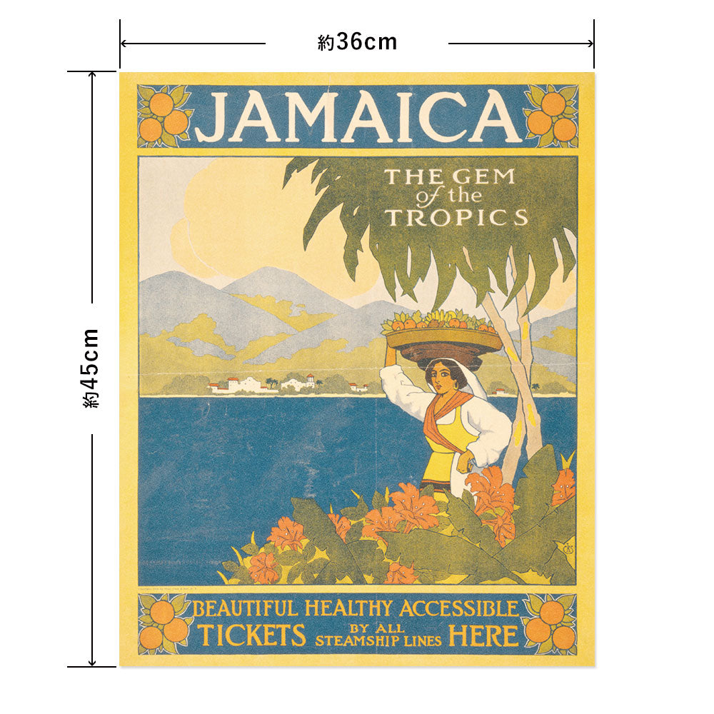 Hattan Art Poster ハッタンアートポスター Jamaica, the gem of the tropics  / HP-00497  Sサイズ(36cm×45cm)