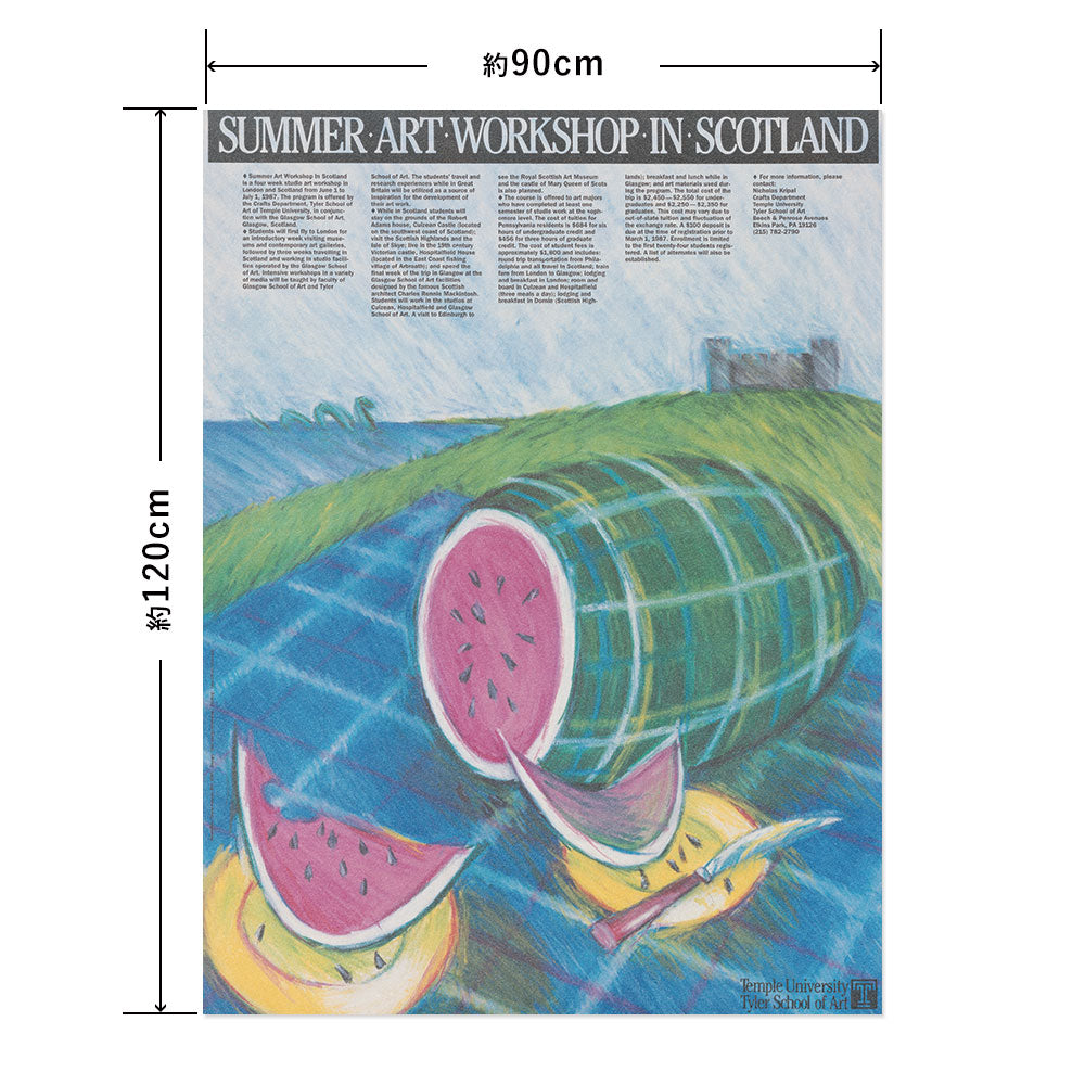 Hattan Art Poster ハッタンアートポスター Summer art workshop in Scotland  / HP-00501  LLサイズ(90cm×120cm)