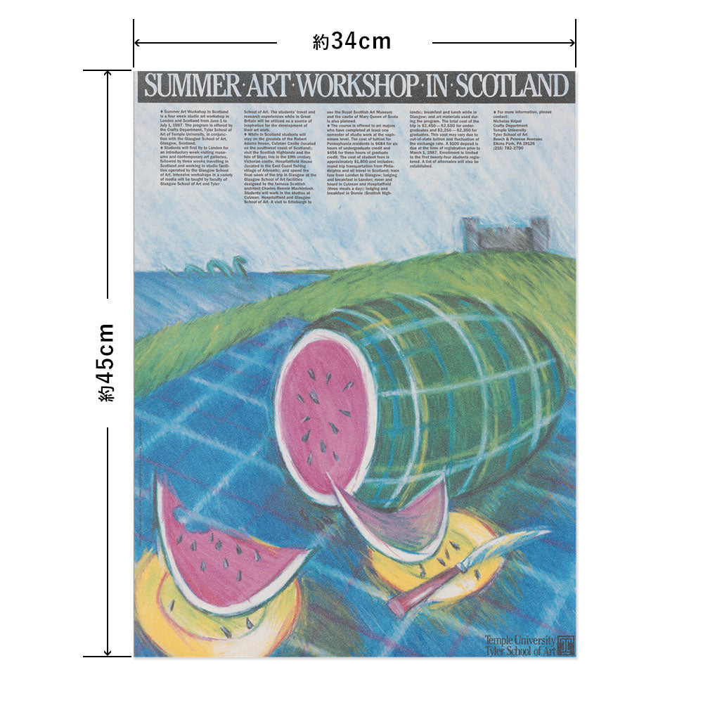 Hattan Art Poster ハッタンアートポスター Summer art workshop in Scotland  / HP-00501  Sサイズ(34cm×45cm)