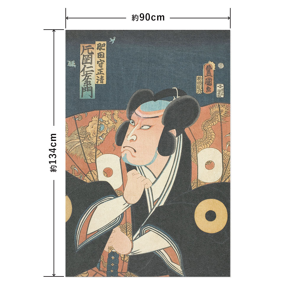 Hattan Art Poster ハッタンアートポスター 歌川国貞 片岡仁左衛門 肥田守正清 / HP-00567 LLサイズ(90cm×134cm)
