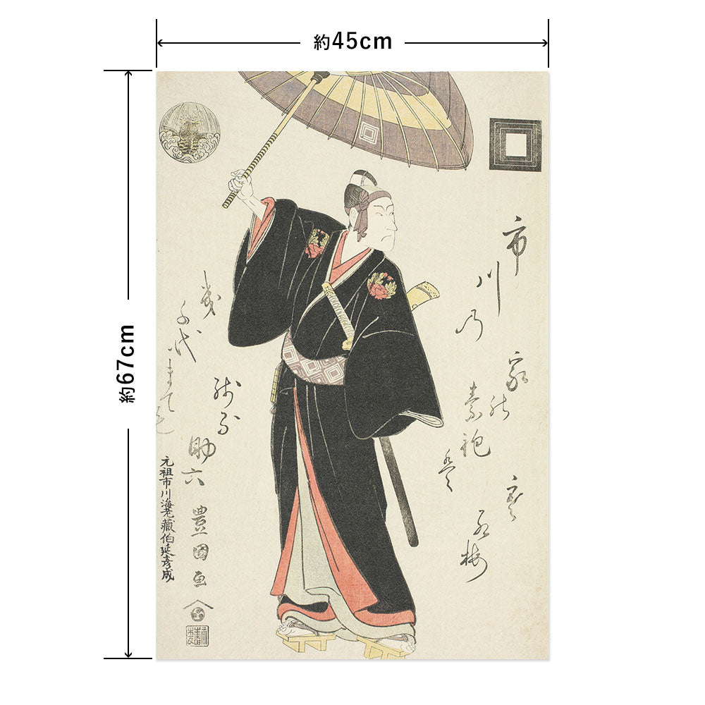 Hattan Art Poster ハッタンアートポスター 歌川豊国 元祖市川海老蔵伯延彦成 / HP-00571 Mサイズ(45cm×67cm)