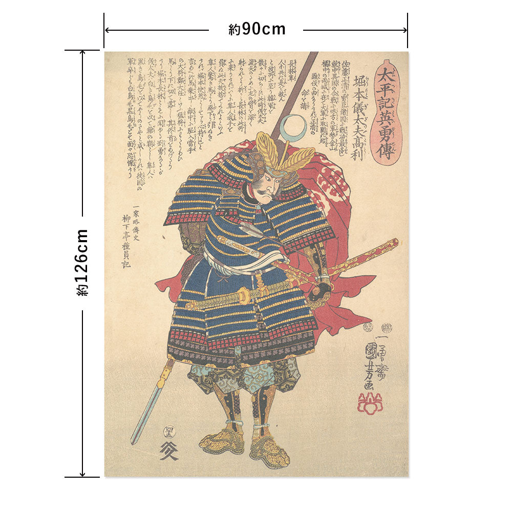 Hattan Art Poster ハッタンアートポスター 歌川国芳 太平記英雄伝 堀本義太夫高利 / HP-00576 LLサイズ(90cm×126cm)