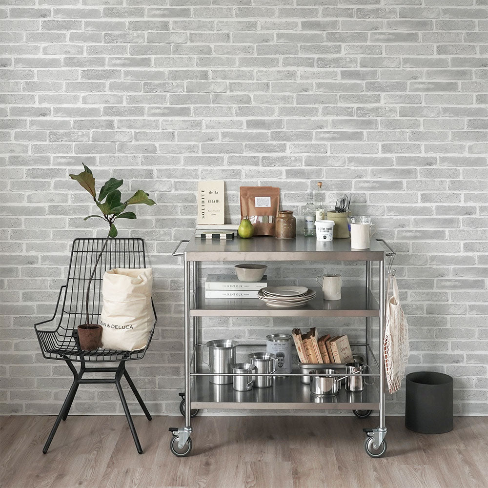 【5本セット】EASY WALL TAPE カフェブリック/グレー EWT56 イージーウォールテープ（幅23cm×6m）