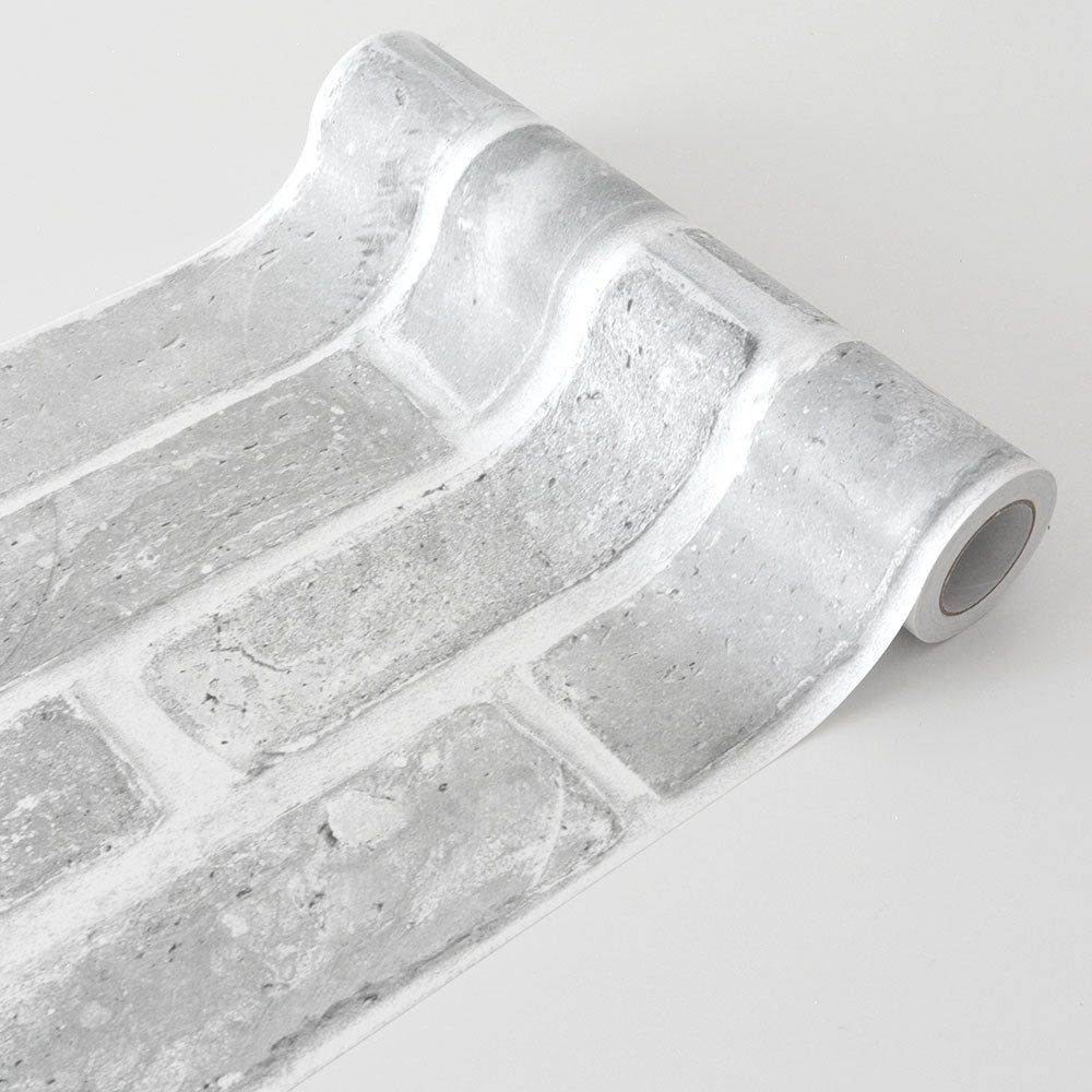 【3本セット】EASY WALL TAPE カフェブリック/グレー EWT56 イージーウォールテープ（幅23cm×6m）