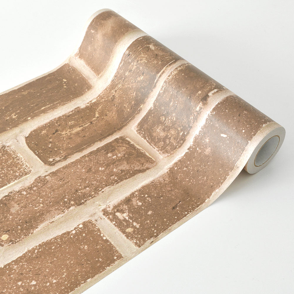 【3本セット】EASY WALL TAPE カフェブリック/ブラウン EWT57 イージーウォールテープ（幅23cm×6m）