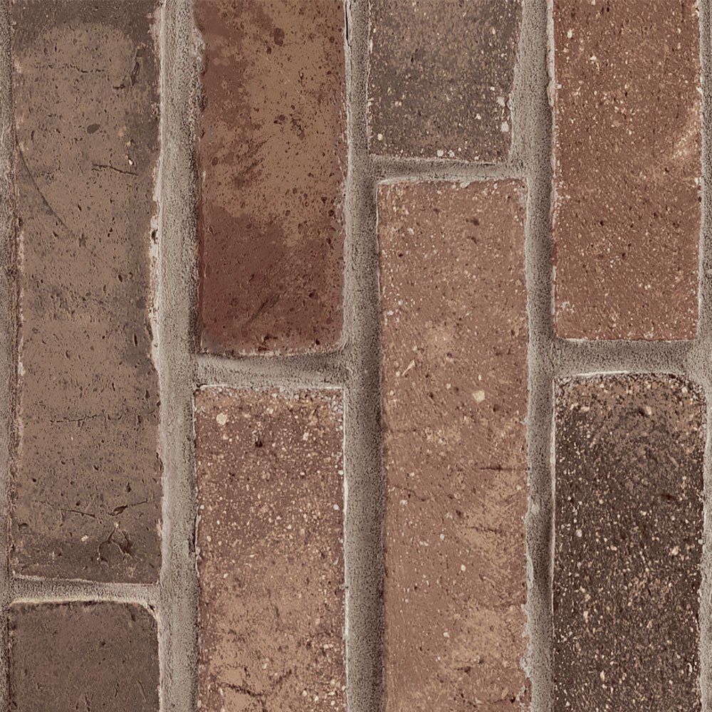 【3本セット】EASY WALL TAPE カフェブリック/ダークレッド EWT58 イージーウォールテープ（幅23cm×6m）