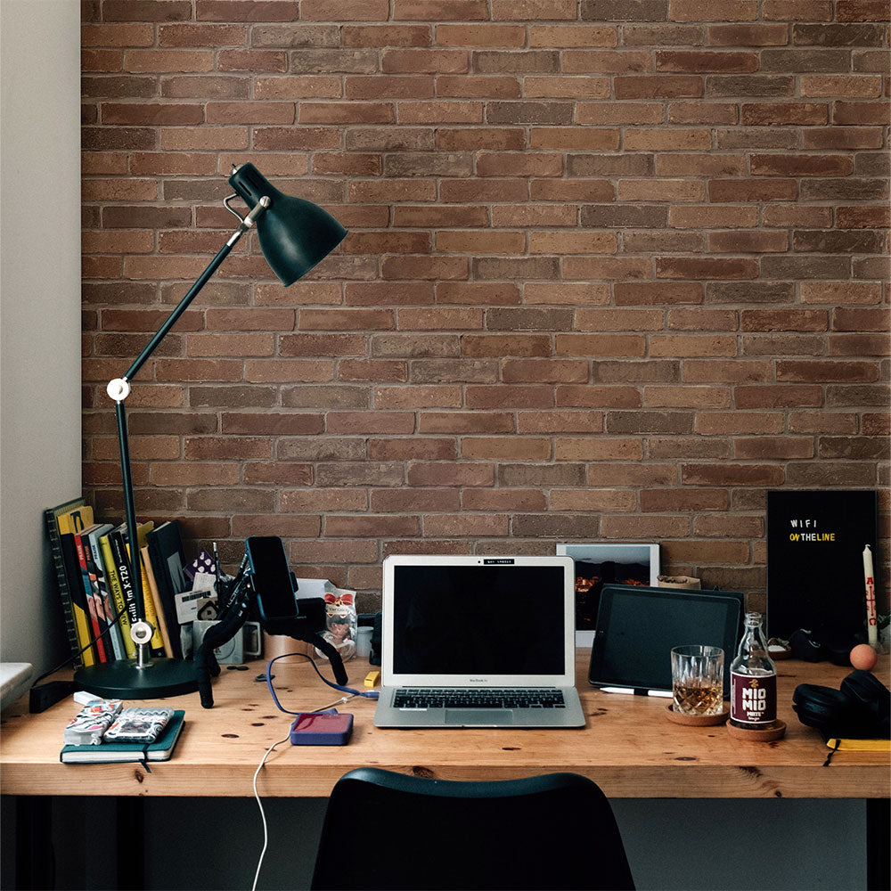 マステ感覚で貼る壁紙 EASY WALL TAPE カフェブリック/ダークレッド EWT58 イージーウォールテープ（幅23cm×6m）