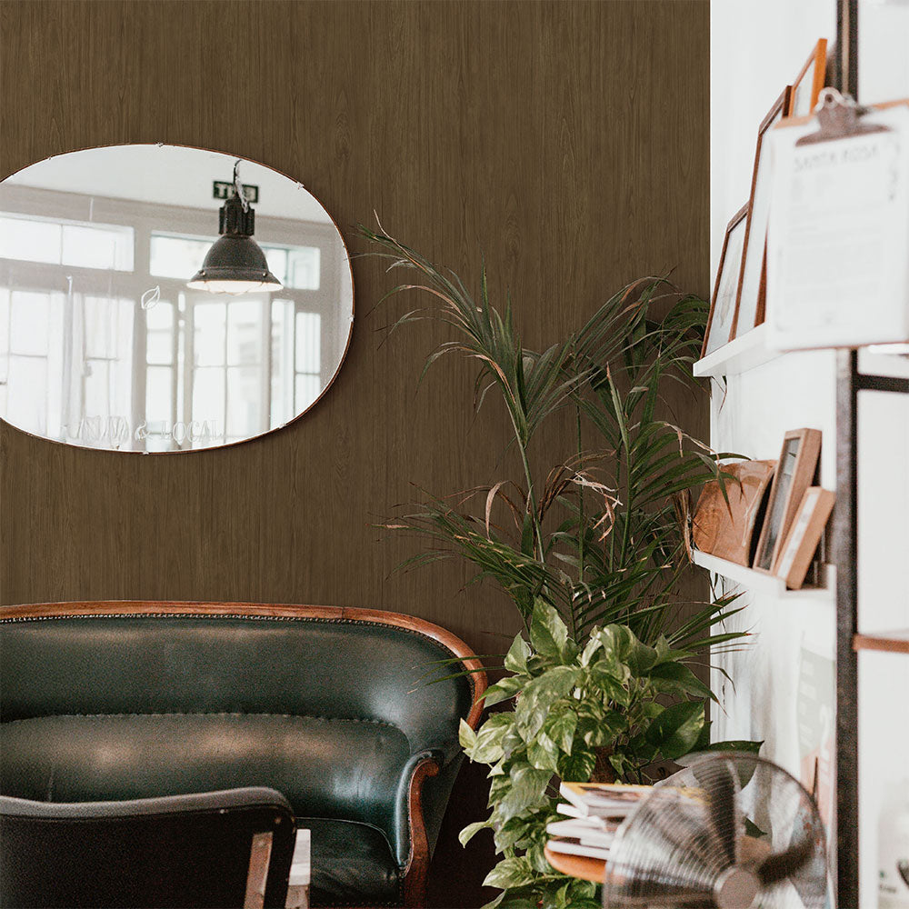 【3本セット】EASY WALL TAPE フラットウッド/ウォールナット EWT62 イージーウォールテープ（幅23cm×6m）