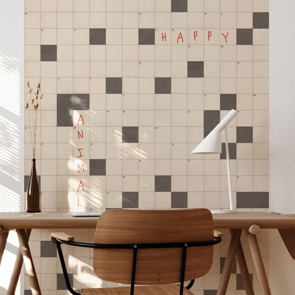 【3本セット】EASY WALL TAPE クロスワード EWT66 イージーウォールテープ（幅23cm×6m）