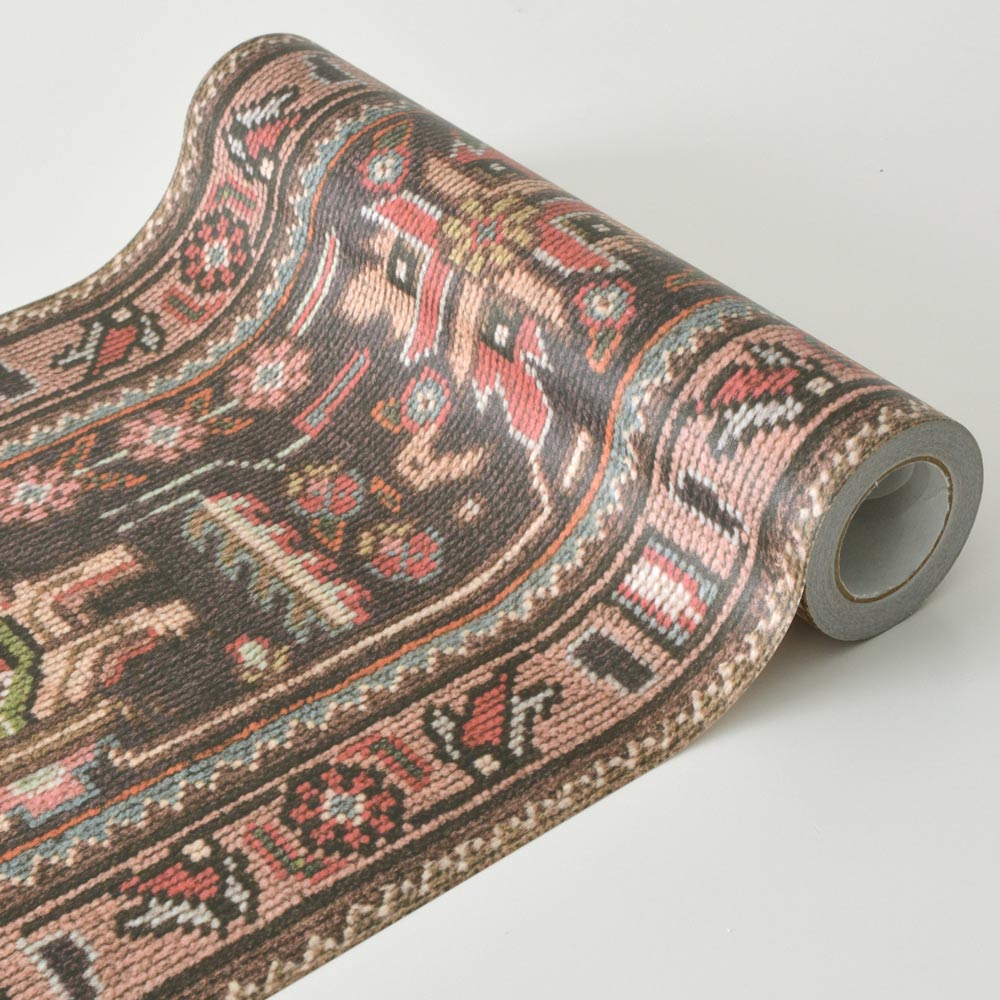 【3本セット】EASY WALL TAPE トライバルラグ/レッド EWT69 イージーウォールテープ（幅23cm×6m）