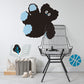 umao big wall stickers 消臭ステッカー Big Bear / Black (60cm×90cm)1シート