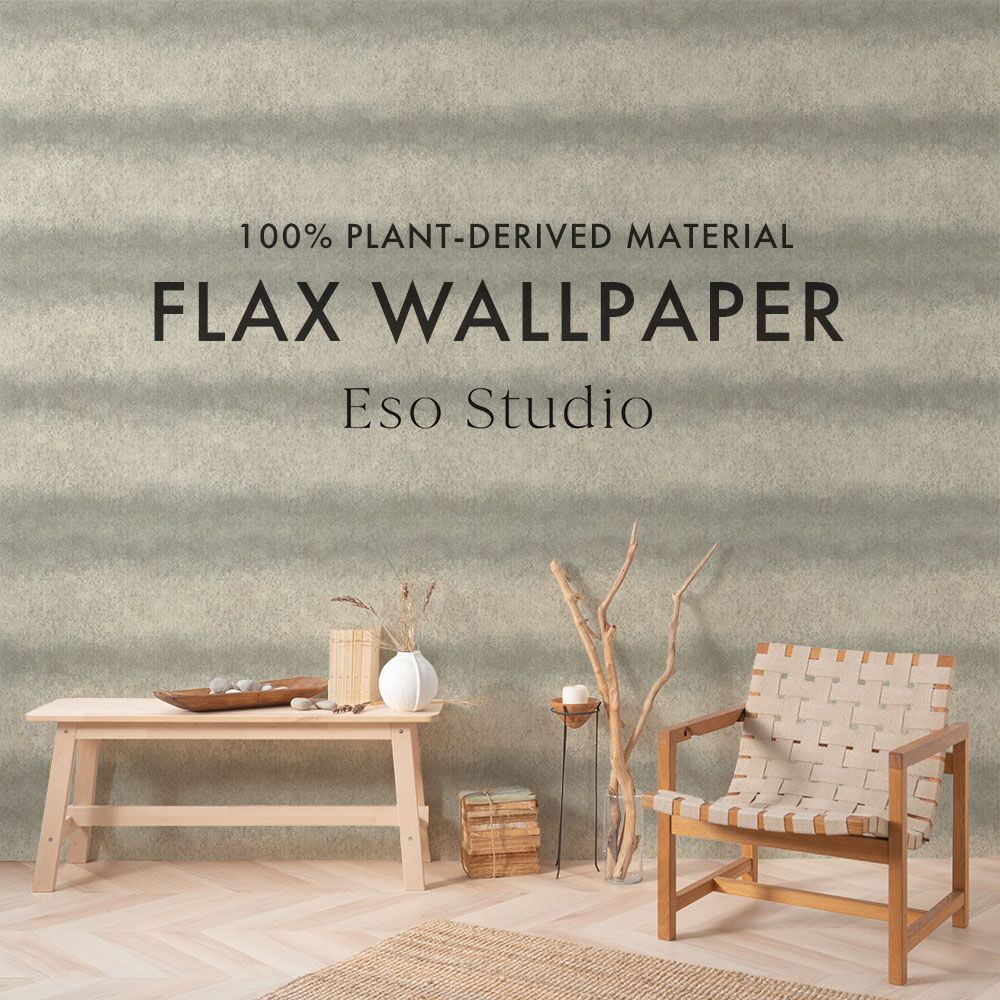 FLAX WALLPAPER フラックスウォールペーパー Eso Studio SAND STRIPE / GREY FWP-ESO-06