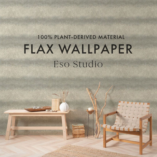 FLAX WALLPAPER フラックスウォールペーパー Eso Studio SAND STRIPE / GREY FWP-ESO-06