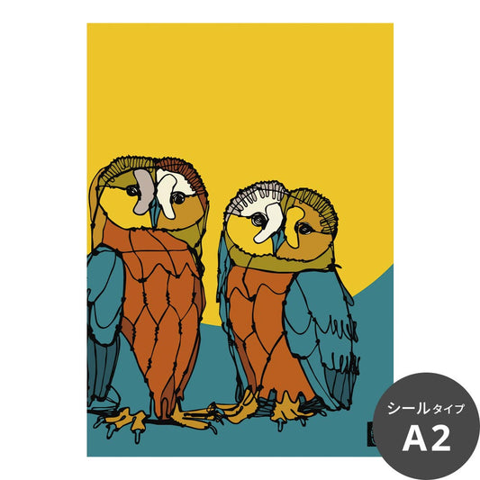HAyU ANIMAL ART POSTER（文字なし） Multi color　フクロウ　TWZ-HYAP08-N