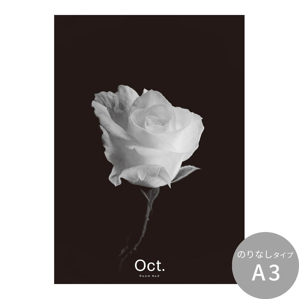 アートポスター のりなし A3サイズ Room No.0 Birthday Art Poster Single flower 10月 ローズ NRN-BSF10