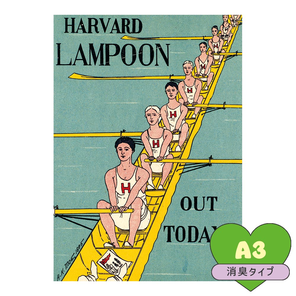 貼ってはがせる 消臭 アートポスター A3サイズ What's poppin? セレクトデザイン Harvard lampoon, out today 1 SWP-AP05