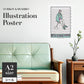 貼ってはがせる アートポスター A2サイズ ユリコフカワヒロ イイエアキテイマセン TWZ-YKIP03