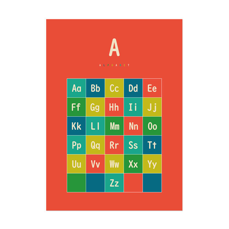 お風呂にも貼れる ポスターステッカー Hatte me Study ハッテミースタディ(A3サイズ) アルファベット / ポップ