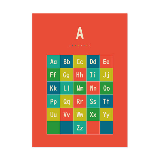 お風呂にも貼れる ポスターステッカー Hatte me Study ハッテミースタディ(A3サイズ) アルファベット / ポップ