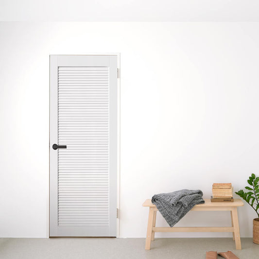 ドア用リメイクシート 拭けるシールタイプ Hatte me! ハッテミー ドアリメイク ルーバー ホワイト 標準サイズ (90cm×2.1mサイズ) DRLC-01