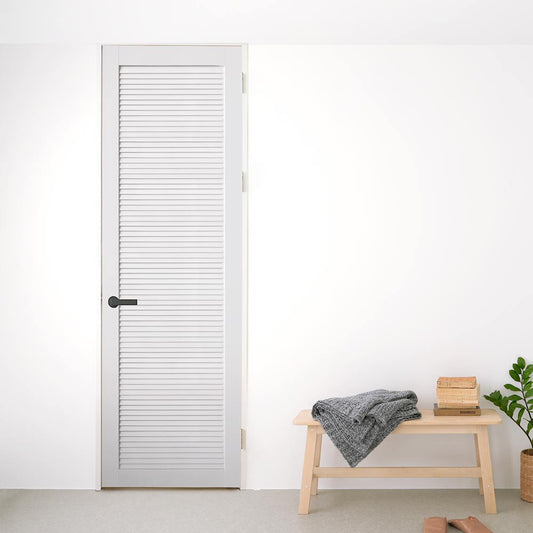 ドア用リメイクシート 拭けるシールタイプ Hatte me! ハッテミー ドアリメイク ルーバー ホワイト ハイドアサイズ (90cm×2.5mサイズ) DRLC-01