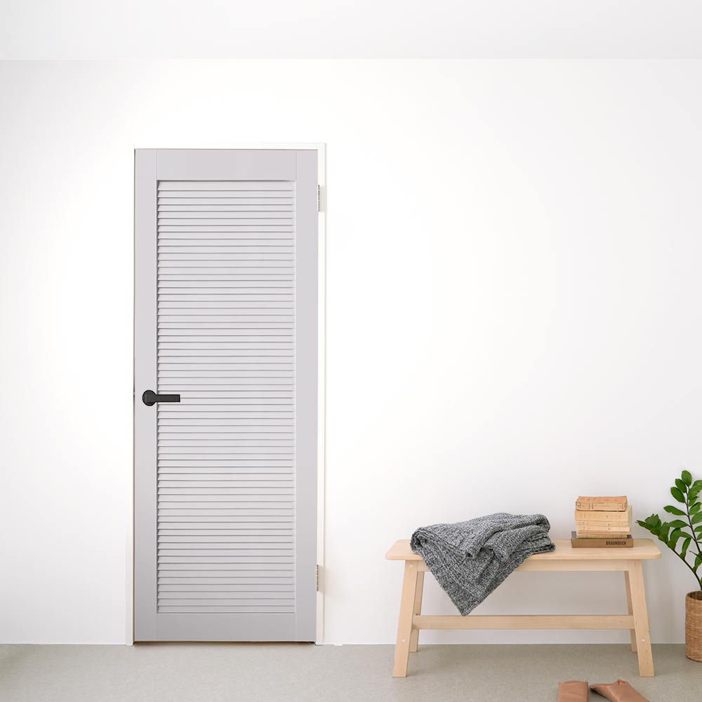 ドア用リメイクシート 拭けるシールタイプ Hatte me! ハッテミー ドアリメイク ルーバー ライトグレー 標準サイズ (90cm×2.1mサイズ) DRLC-02