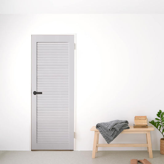 ドア用リメイクシート 拭けるシールタイプ Hatte me! ハッテミー ドアリメイク ルーバー ライトグレー 標準サイズ (90cm×2.1mサイズ) DRLC-02