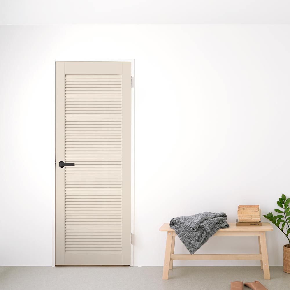 ドア用リメイクシート 拭けるシールタイプ Hatte me! ハッテミー ドアリメイク ルーバー アイボリー 標準サイズ (90cm×2.1mサイズ) DRLC-03