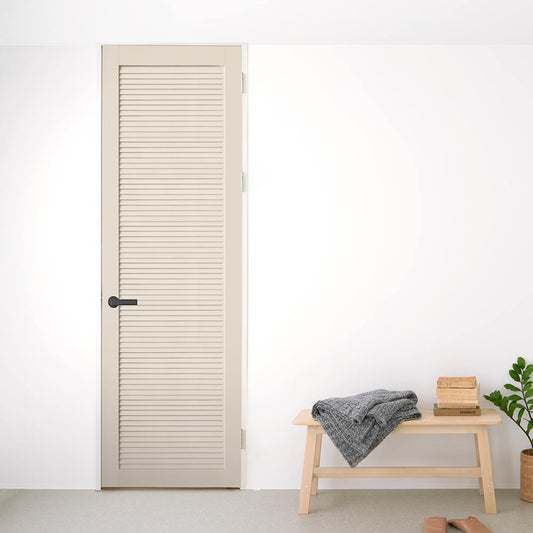 ドア用リメイクシート 拭けるシールタイプ Hatte me! ハッテミー ドアリメイク ルーバー アイボリー ハイドアサイズ (90cm×2.5mサイズ) DRLC-03