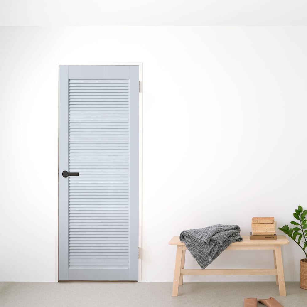 ドア用リメイクシート 拭けるシールタイプ Hatte me! ハッテミー ドアリメイク ルーバー サックスブルー 標準サイズ (90cm×2.1mサイズ) DRLC-04