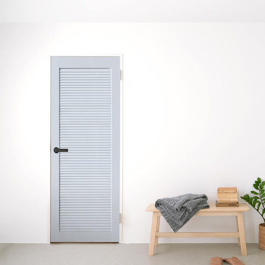 ドア用リメイクシート 拭けるシールタイプ Hatte me! ハッテミー ドアリメイク ルーバー サックスブルー 標準サイズ (90cm×2.1mサイズ) DRLC-04