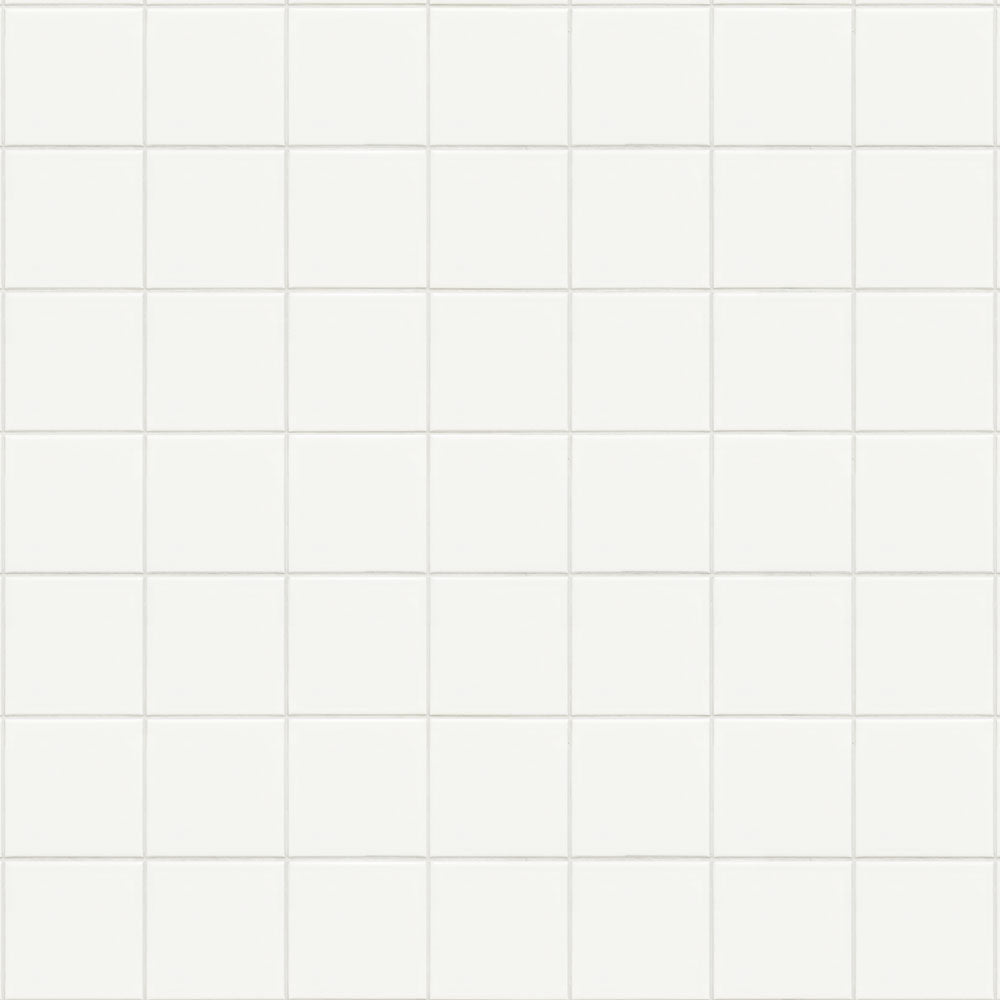 貼ってはがせる シール壁紙 「Hatte me! (ハッテミー)」 リメイクシート すっきりタイル/くすみカラー (65cm×1mサイズ) NSQT-01 / ホワイト