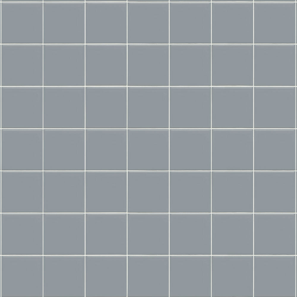 貼ってはがせる シール壁紙 「Hatte me! (ハッテミー)」 リメイクシート すっきりタイル/くすみカラー (65cm×2.6mサイズ) NSQT-09 / ダスティブルー