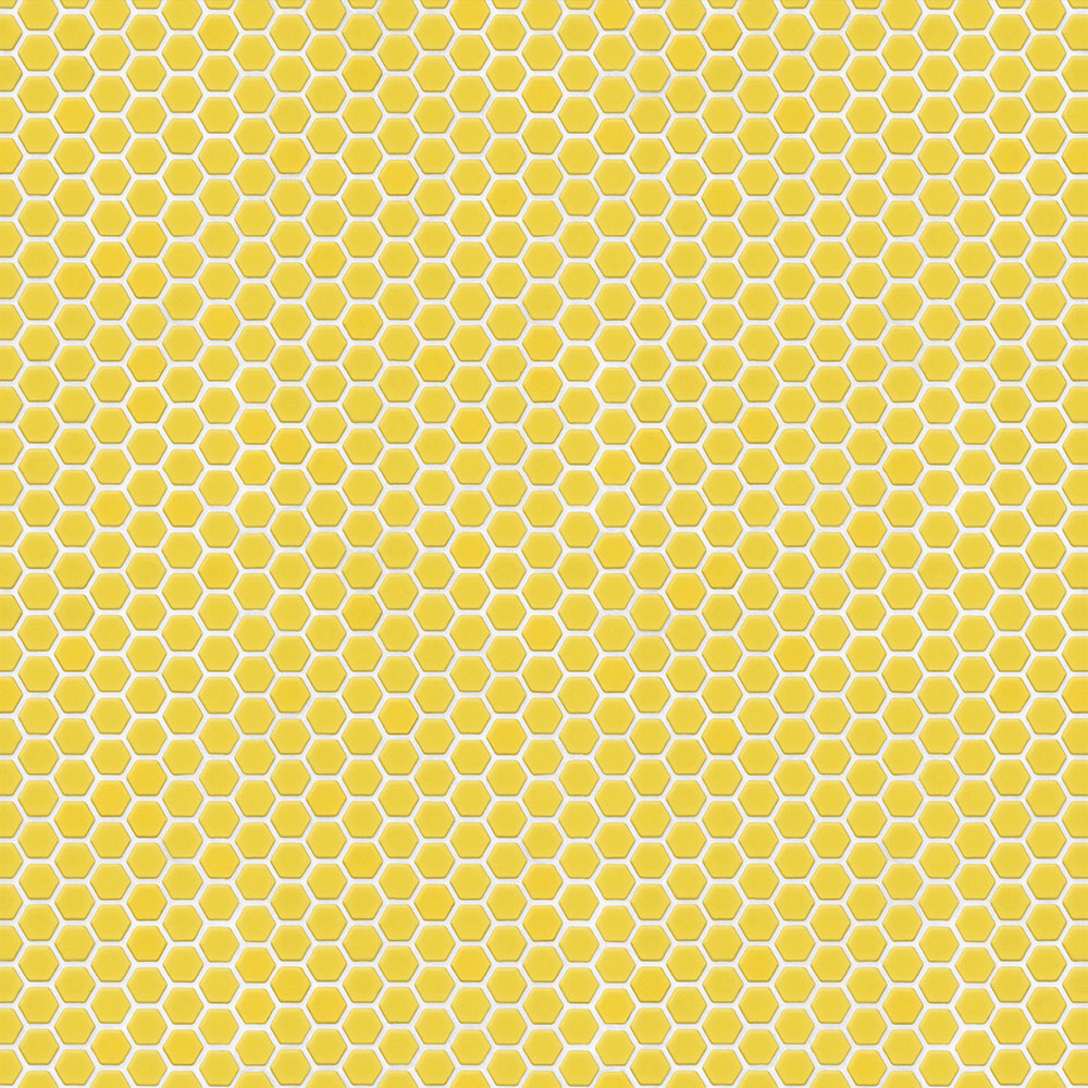 貼ってはがせる 床リメイクシート「Hatte me Floor (ハッテミーフロア)」ヘキサモザイク(65cm×1mサイズ) イエロー