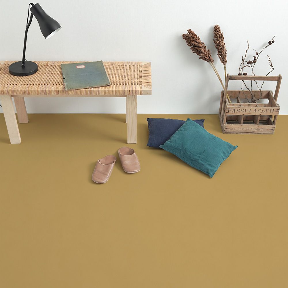 貼ってはがせる 床リメイクシート「Hatte me Floor Palette (ハッテミーフロア パレット)」 Earth アース (65cm×1mサイズ) 31 ゴールド