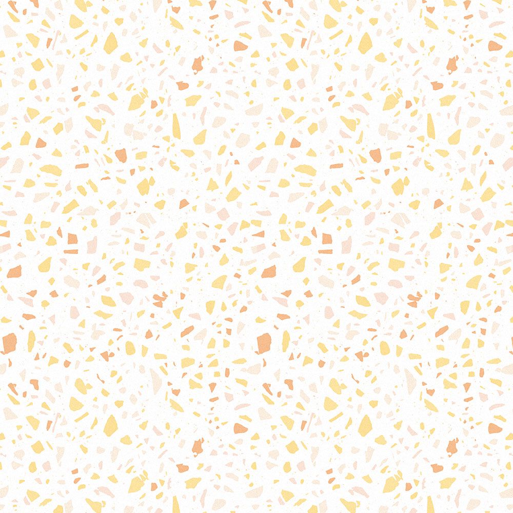 貼ってはがせる 床リメイクシート「Hatte me Floor (ハッテミーフロア)」テラゾー柄 おしゃキッズ(65cm×1mサイズ) FL-TZOK-01 / オレンジシャーベット